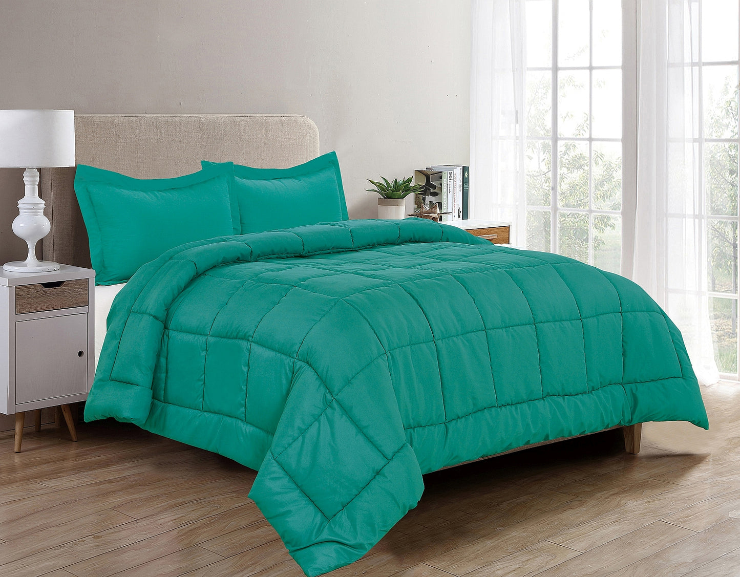 Mocassi Comforter Solid - Ultra Plush Down Alternative Double-Filled Comforter