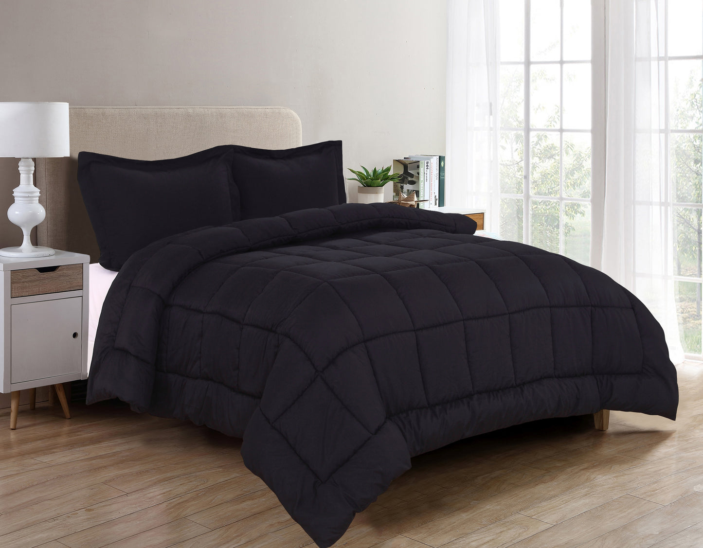 Mocassi Comforter Solid - Ultra Plush Down Alternative Double-Filled Comforter