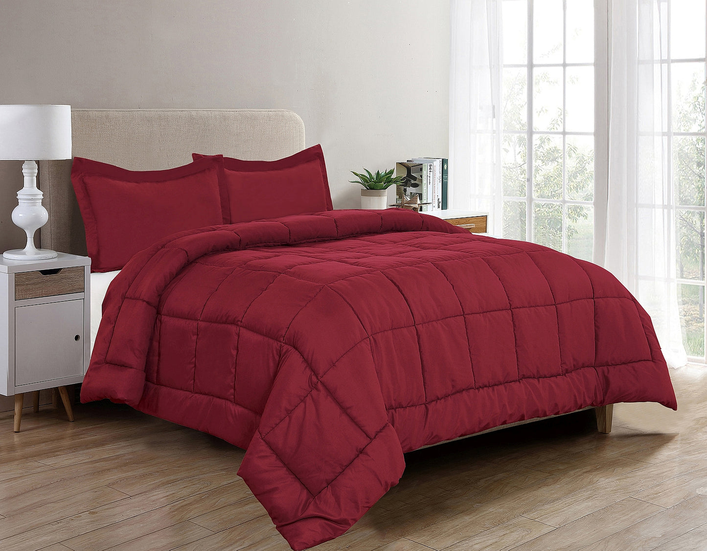 Mocassi Comforter Solid - Ultra Plush Down Alternative Double-Filled Comforter