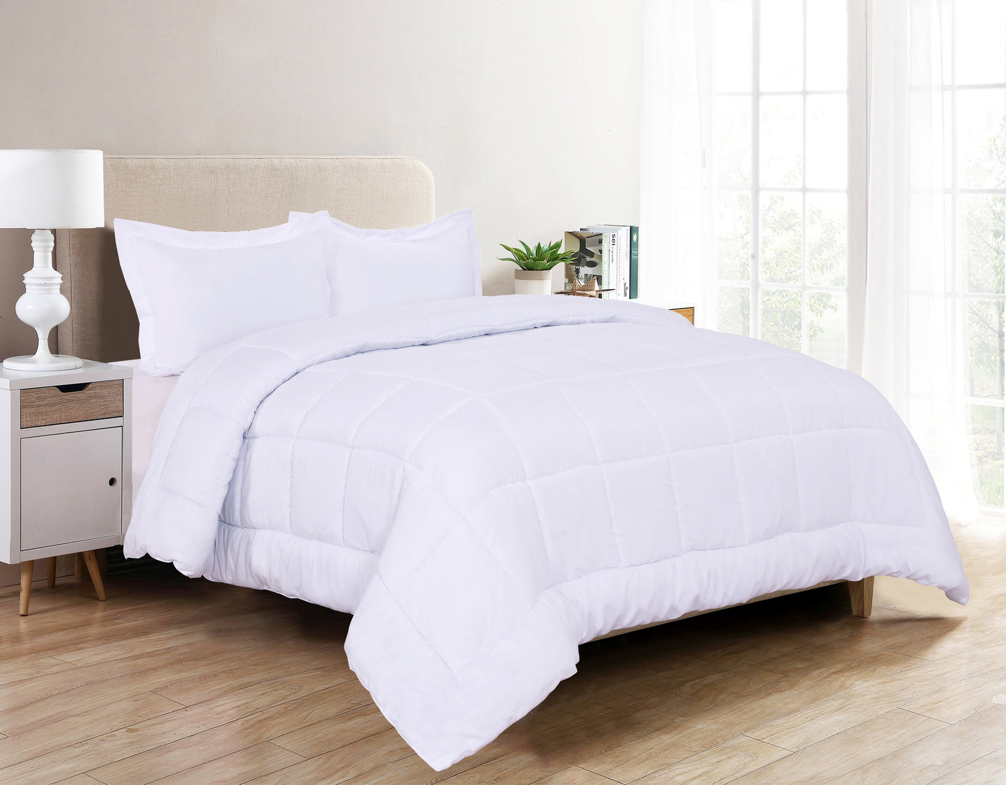 Mocassi Comforter Solid - Ultra Plush Down Alternative Double-Filled Comforter