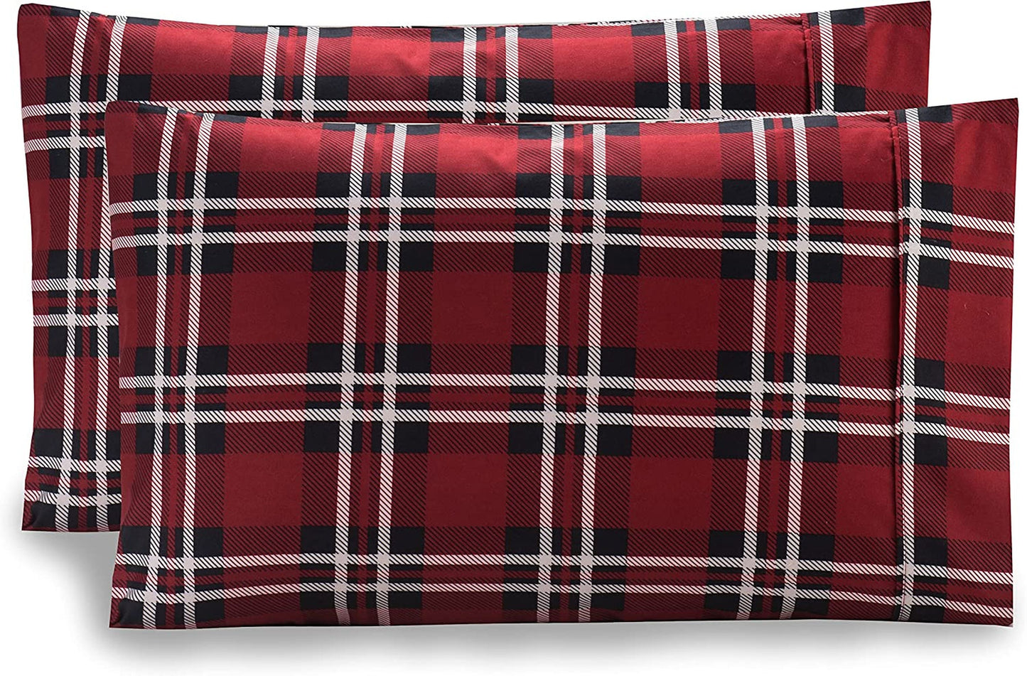 Mocassi Plaid Printed - Set of 2 Pillowcases 1500 Series