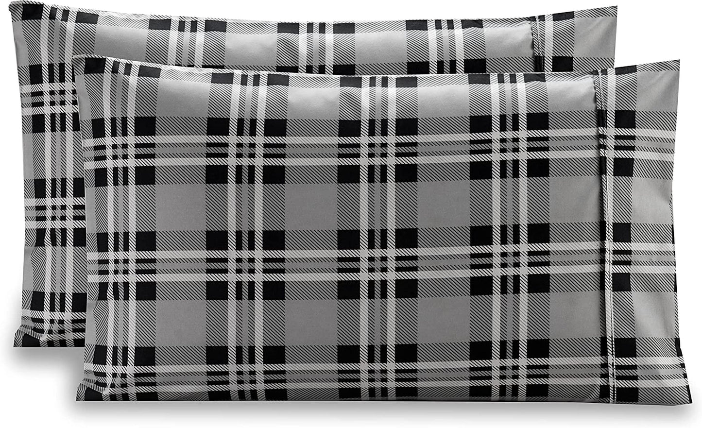 Mocassi Plaid Printed - Set of 2 Pillowcases 1500 Series