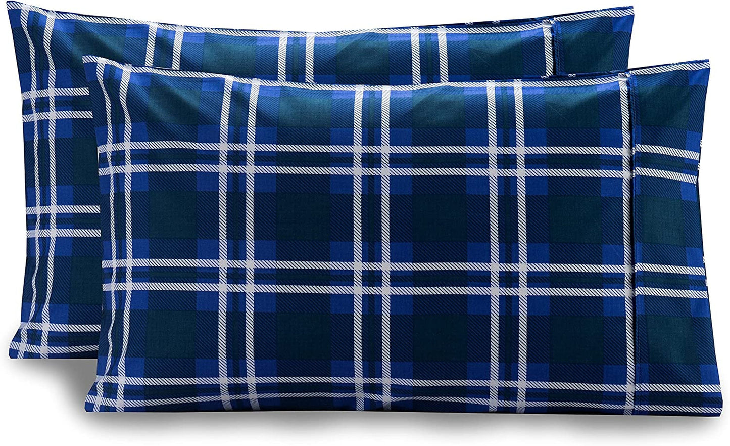 Mocassi Plaid Printed - Set of 2 Pillowcases 1500 Series