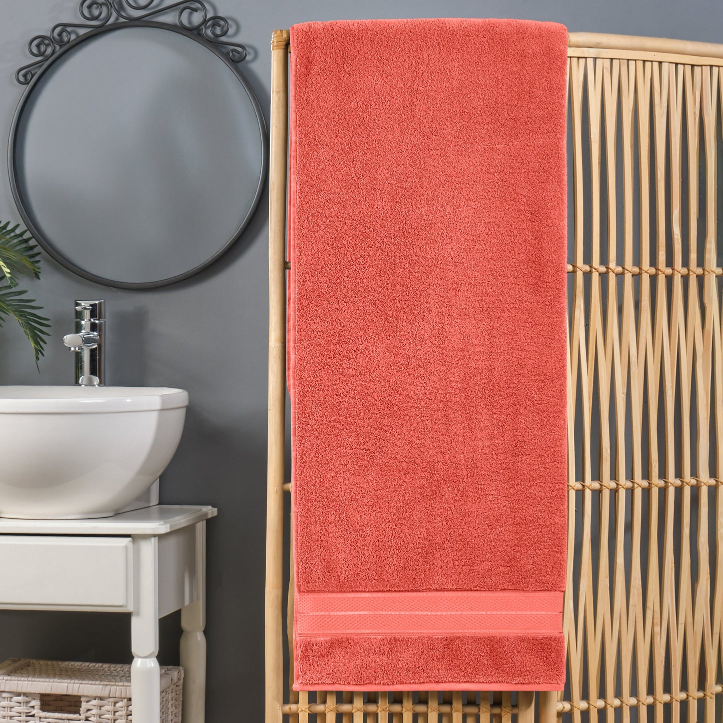 Mocassi 1-Piece Premium Turkish Cotton Three Line Popcorn Oversized Bath Sheet Towel 40 x 80 Inch