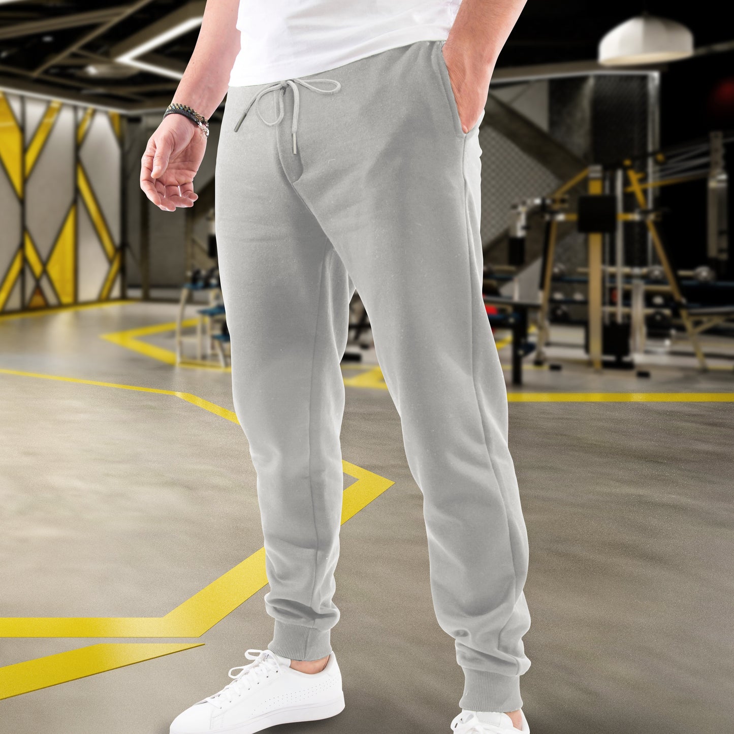 Mocassi Casual Men Cotton Fleece Jogger with Pockets