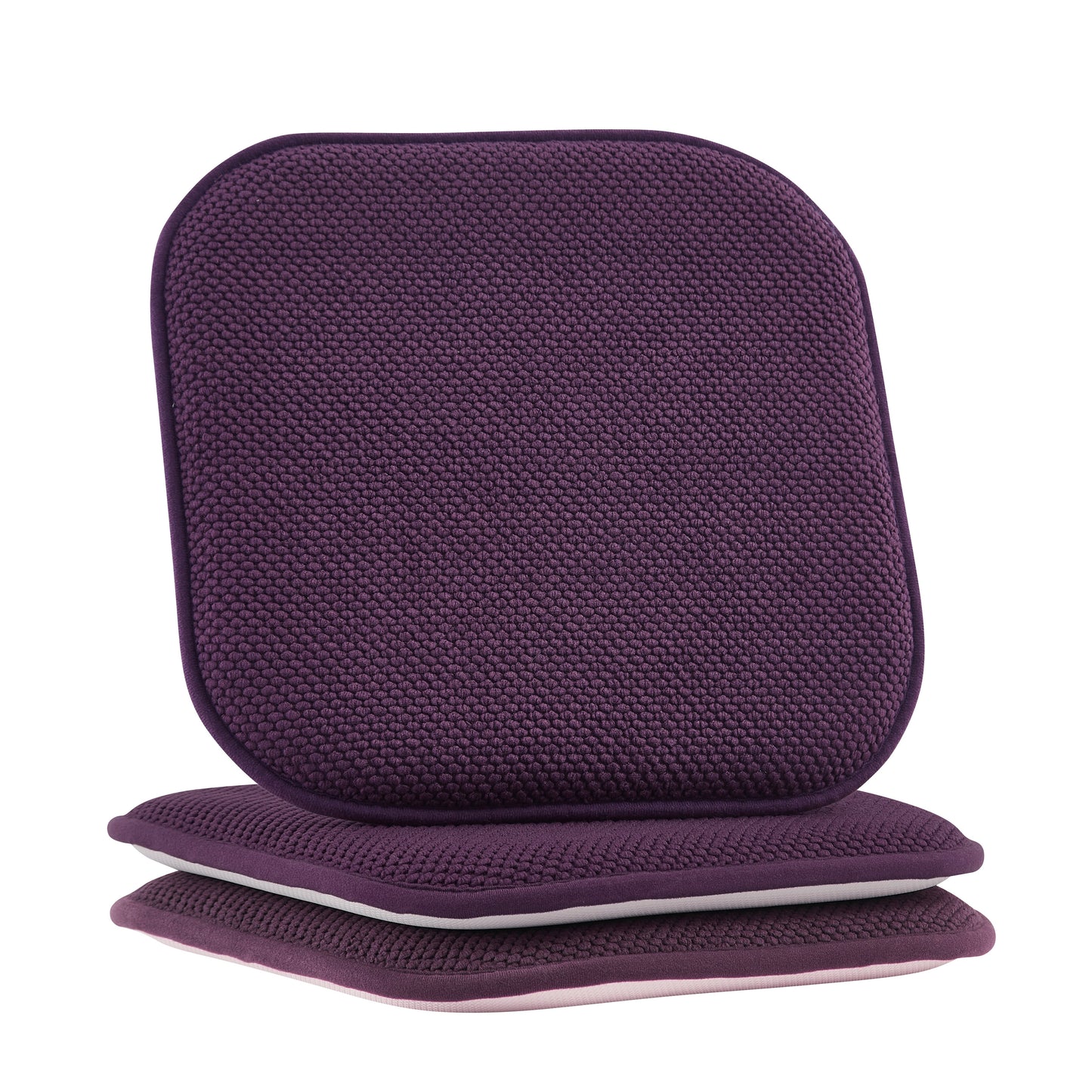 Mocassi 2 Pack Textured Chair Cushion Covers - Skid-Proof Rubber Backing