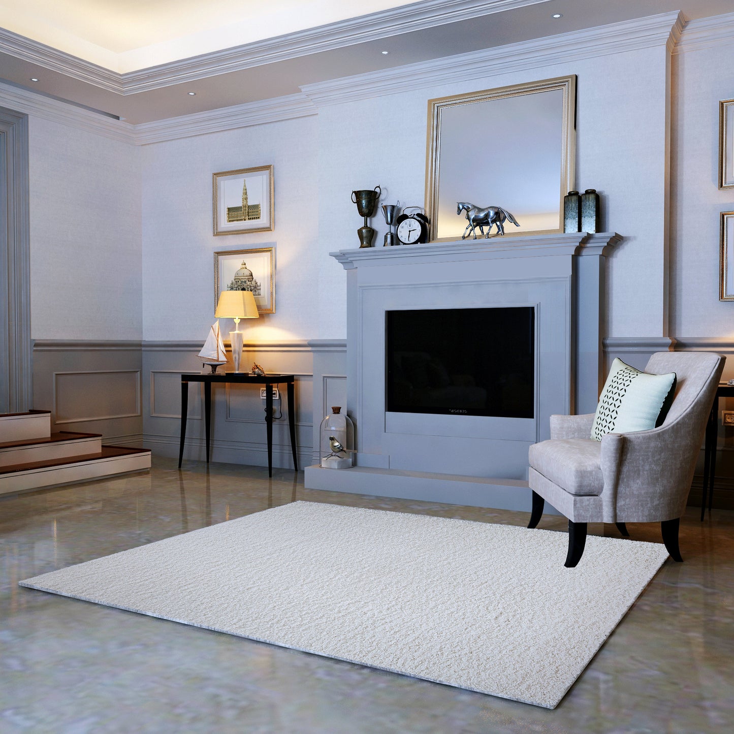 Mocassi 5' x 7' - 8' x 7' Rectangle Shaggy Area Rug