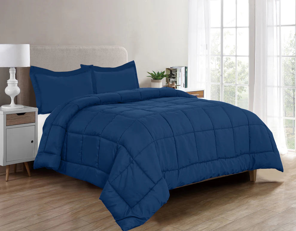 Mocassi Comforter Solid - Ultra Plush Down Alternative Double-Filled Comforter