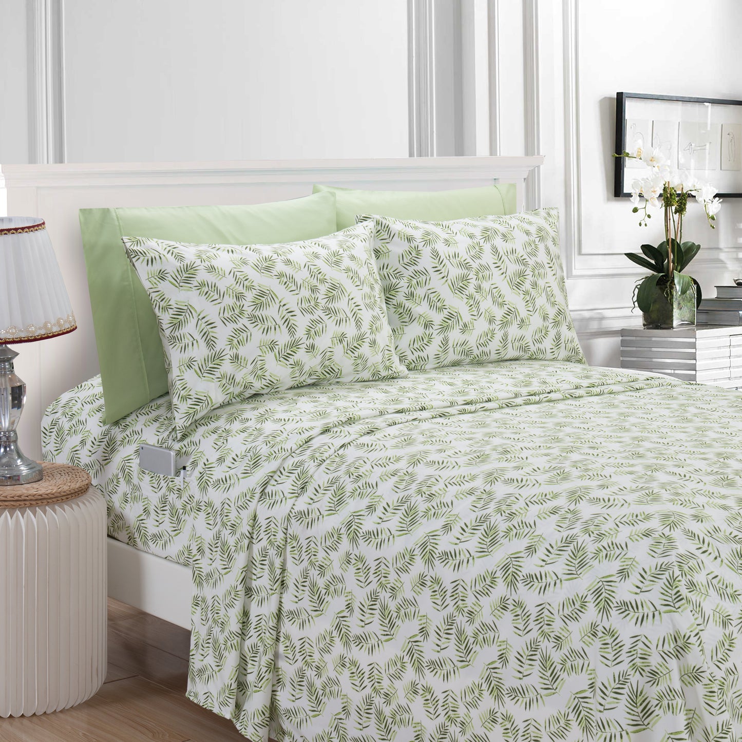 Mocassi Tropical Pattern 1500 Series Percale Egyptian Quality Softness Wrinkle and Fade Resistant Sheet Set