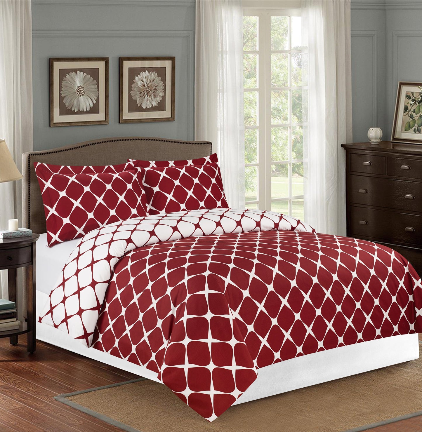 Mocassi 3-Piece Bloomingdale Duvet Cover Set 1500 Series