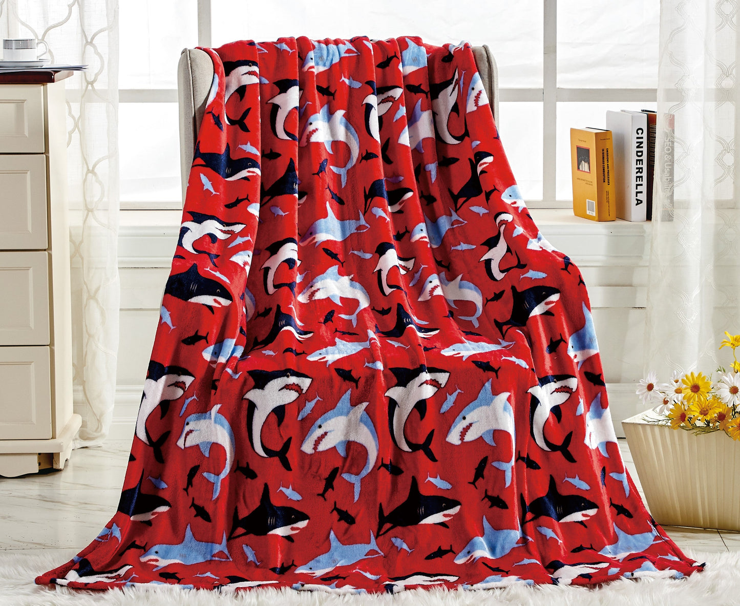 Mocassi Ultra Soft Lightweight Printed Throw Blanket - 50 x 60 inches