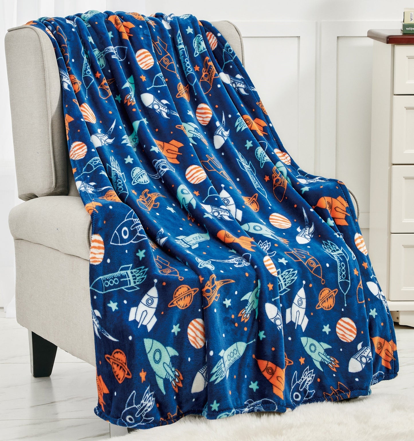 Mocassi Ultra Soft Lightweight Printed Throw Blanket - 50 x 60 inches