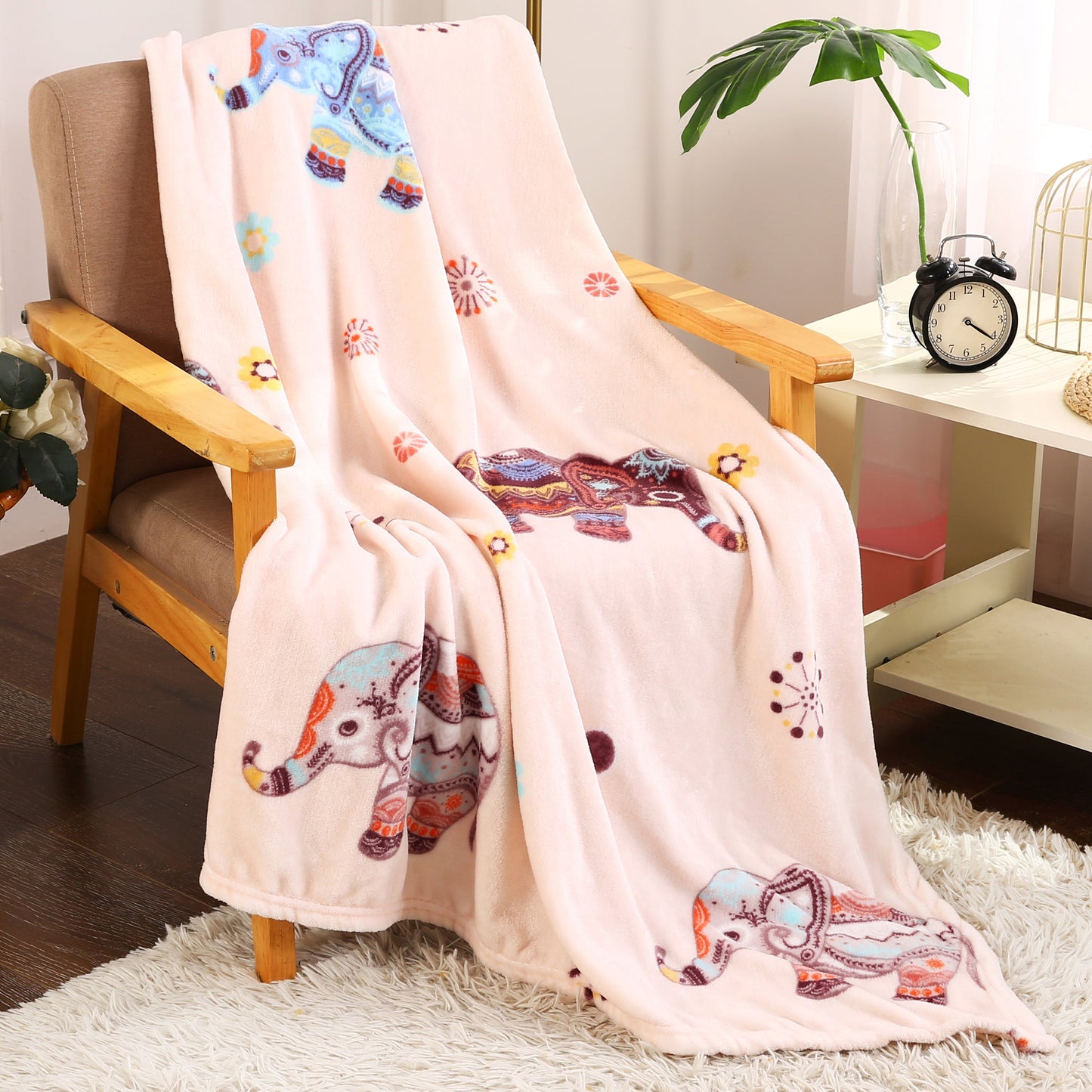 Mocassi Ultra Soft Lightweight Printed Throw Blanket - 50 x 60 inches