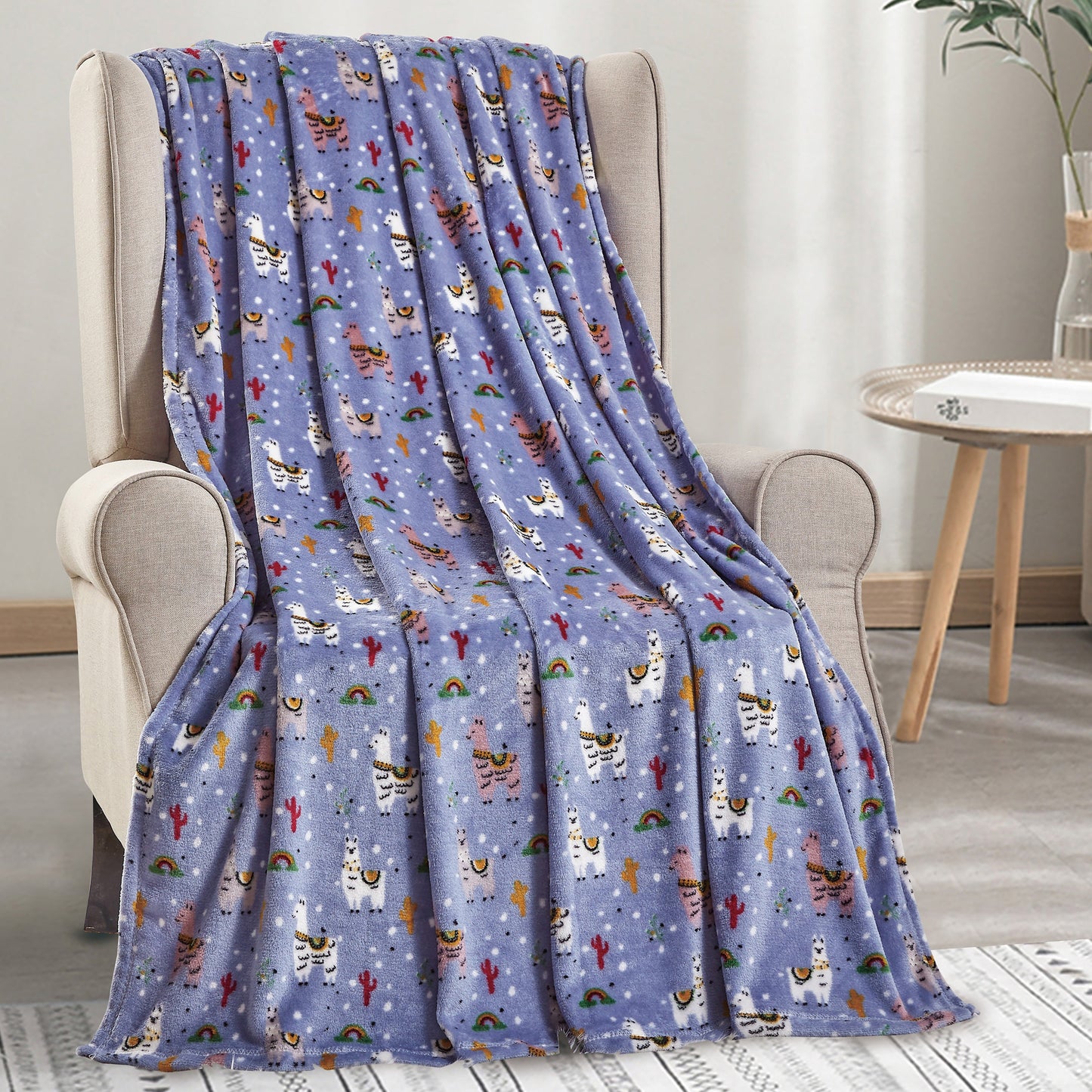 Mocassi Ultra Soft Lightweight Printed Throw Blanket - 50 x 60 inches