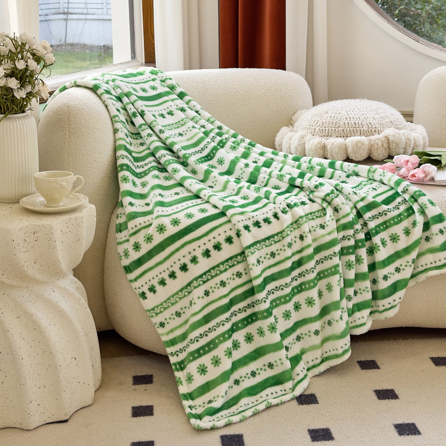 Mocassi Ultra Soft Lightweight Printed Throw Blanket - 50 x 60 inches