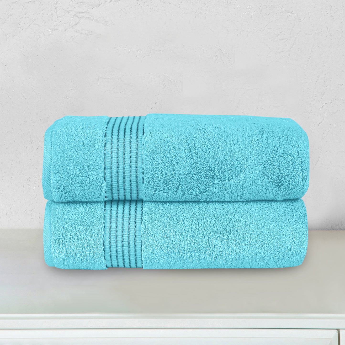 Mocassi 2 Pack Premium Turkish Cotton Bath Towel Set, 27 x 54 inch