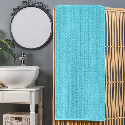 Mocassi 1-Piece Premium Turkish Cotton Braided Oversized Bath Sheet Towel 40 x 80 Inch