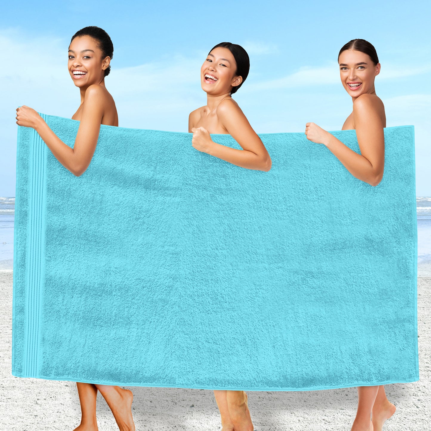 Mocassi 1 Piece Premium Turkish Cotton Oversized Bath Sheet Towel 40 x 80 Inch