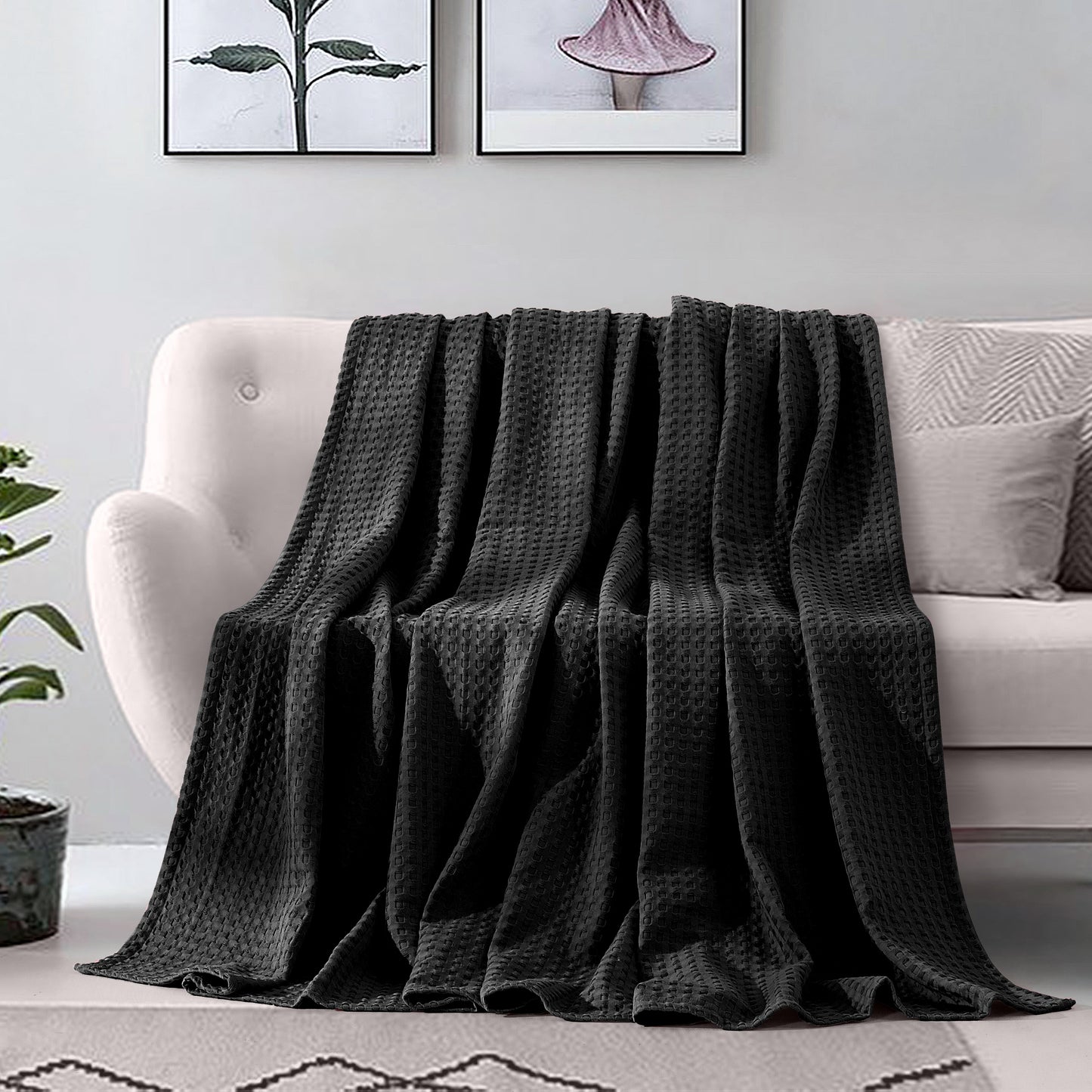 Mocassi Cotton Waffle Blanket
