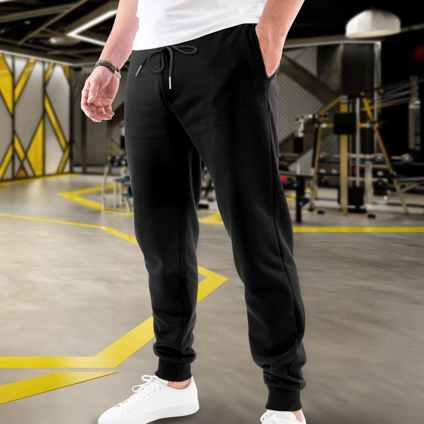 Mocassi Casual Men Cotton Fleece Jogger with Pockets