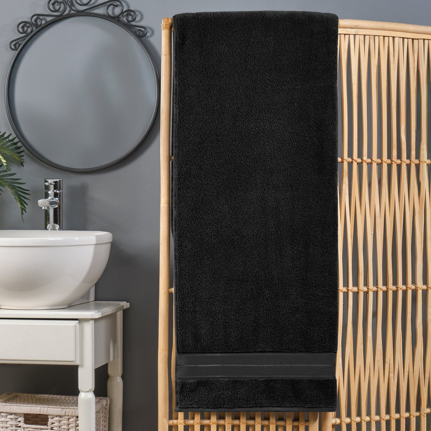 Mocassi 1-Piece Premium Turkish Cotton Three Line Popcorn Oversized Bath Sheet Towel 40 x 80 Inch