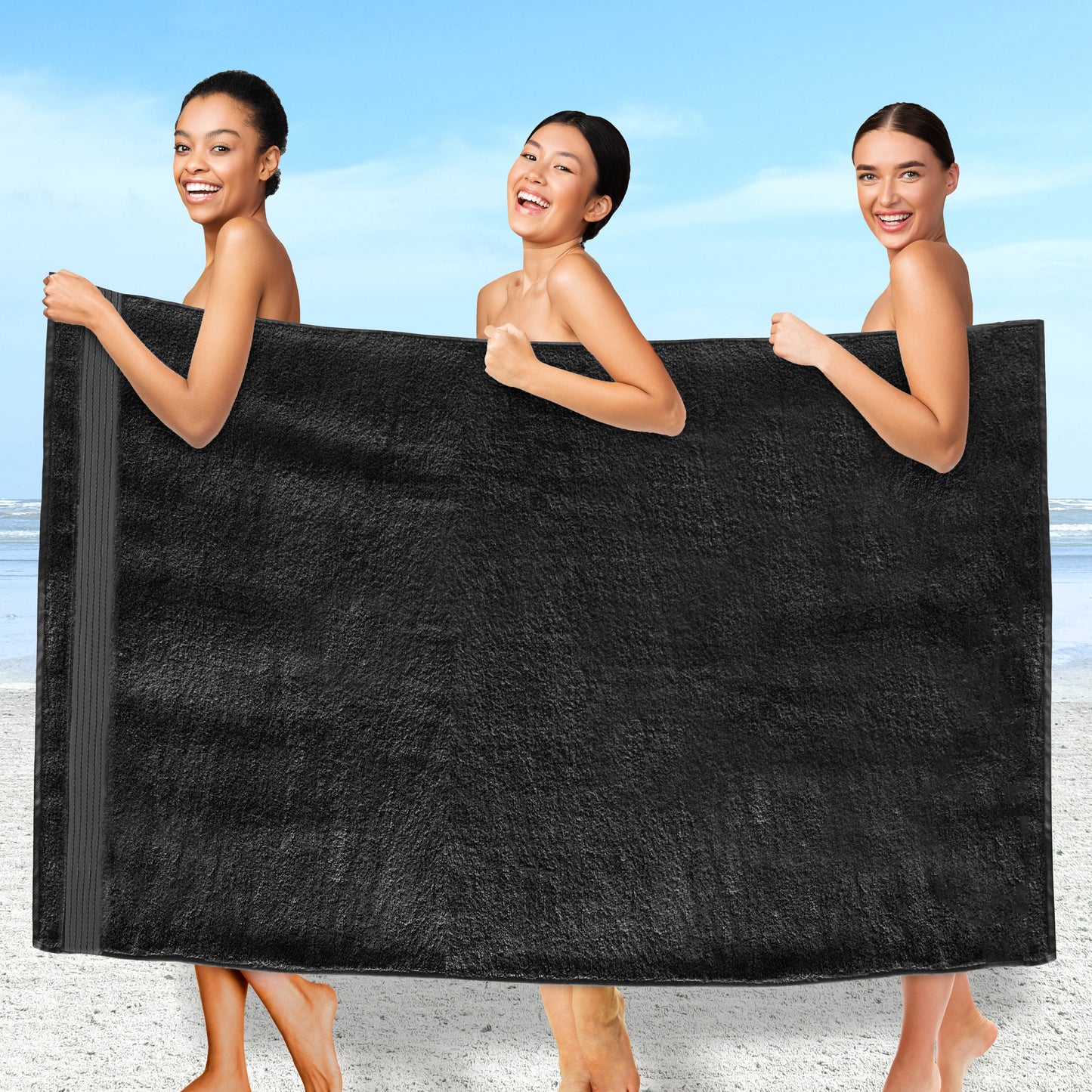 Mocassi 1 Piece Premium Turkish Cotton Oversized Bath Sheet Towel 40 x 80 Inch