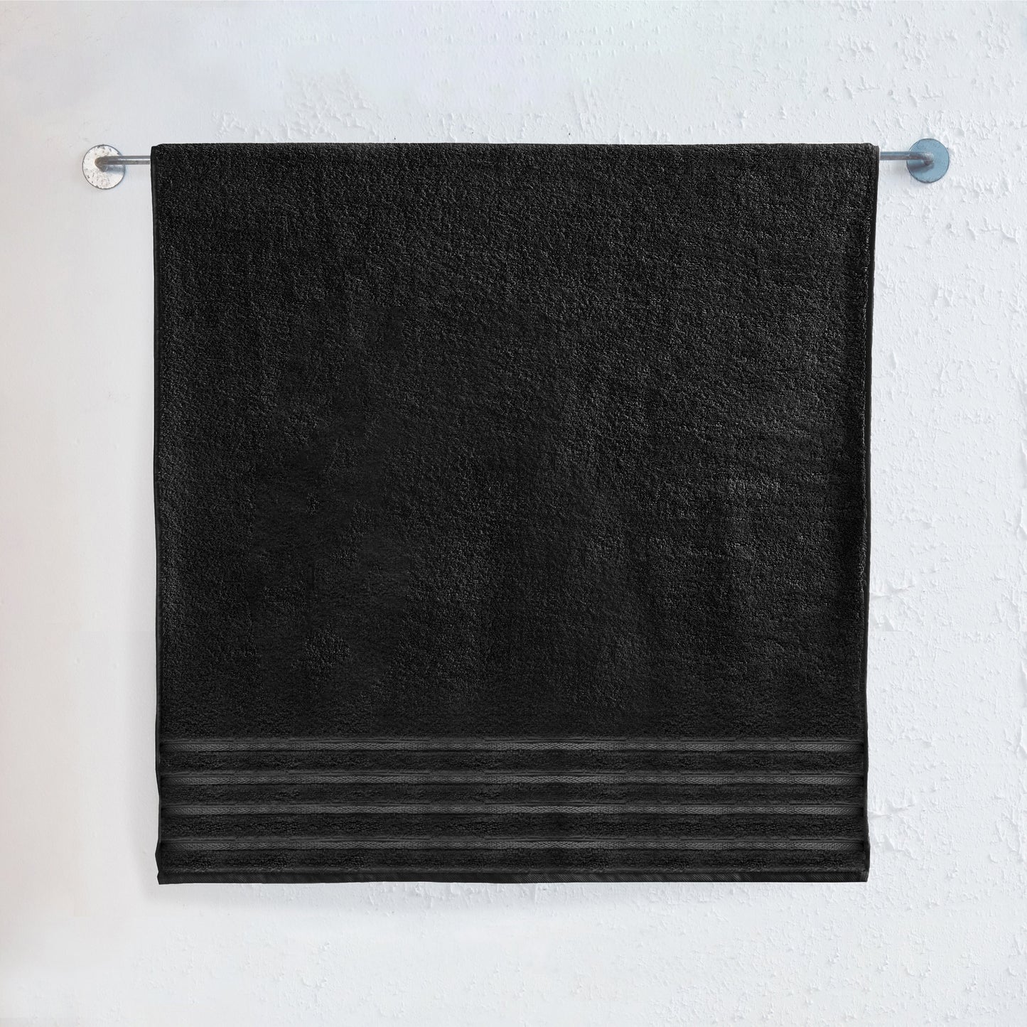 Mocassi 1-Piece Premium Turkish Cotton 4 Lines Stripe Jumbo Towel, 35x 70 inch