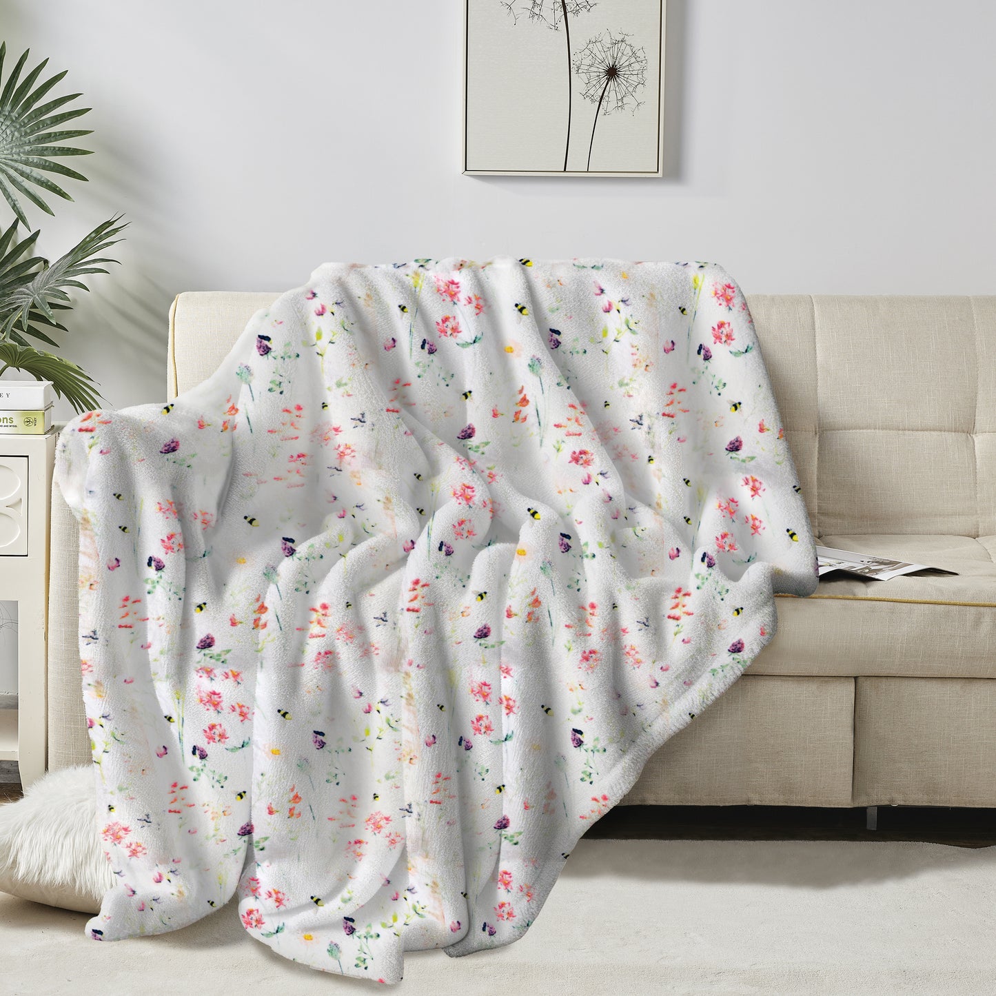 Mocassi Printed Bed or Oversized Couch Blanket - Lightweight for All Season Warmth