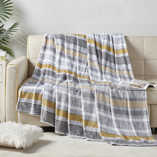 Mocassi Printed Bed or Oversized Couch Blanket - Lightweight for All Season Warmth