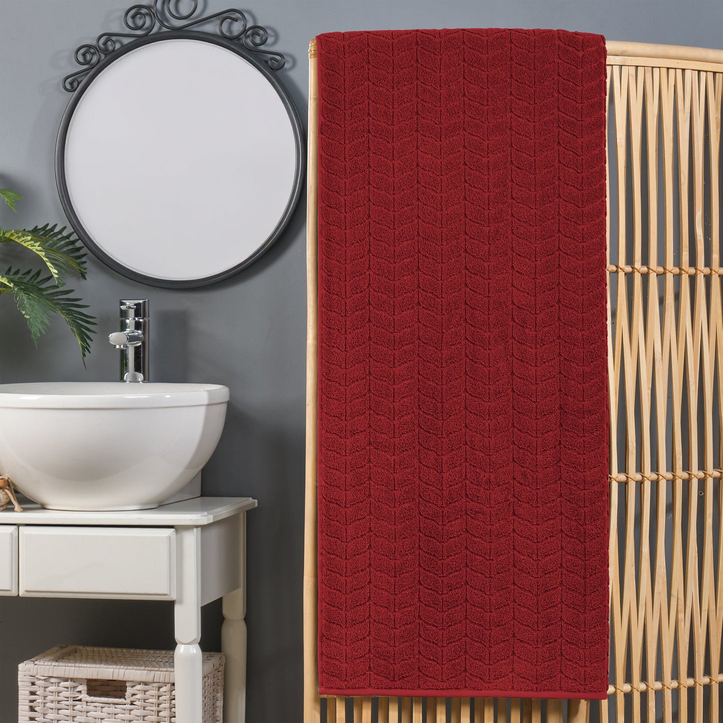 Mocassi 1-Piece Premium Turkish Cotton Braided Oversized Bath Sheet Towel 40 x 80 Inch