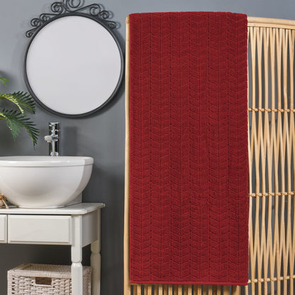 Mocassi 1-Piece Premium Turkish Cotton Braided Oversized Bath Sheet Towel 40 x 80 Inch