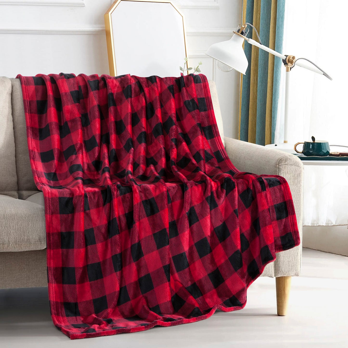 Mocassi Plush All Season Lightweight Throw Blanket - 50 x 60 inches