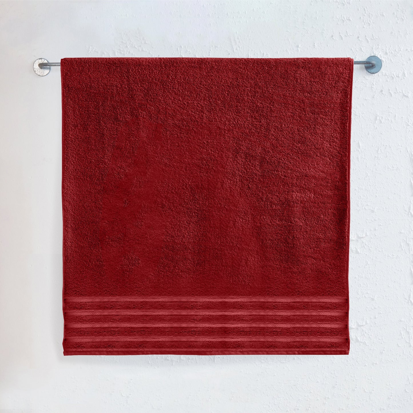 Mocassi 1-Piece Premium Turkish Cotton 4 Lines Stripe Jumbo Towel, 35x 70 inch