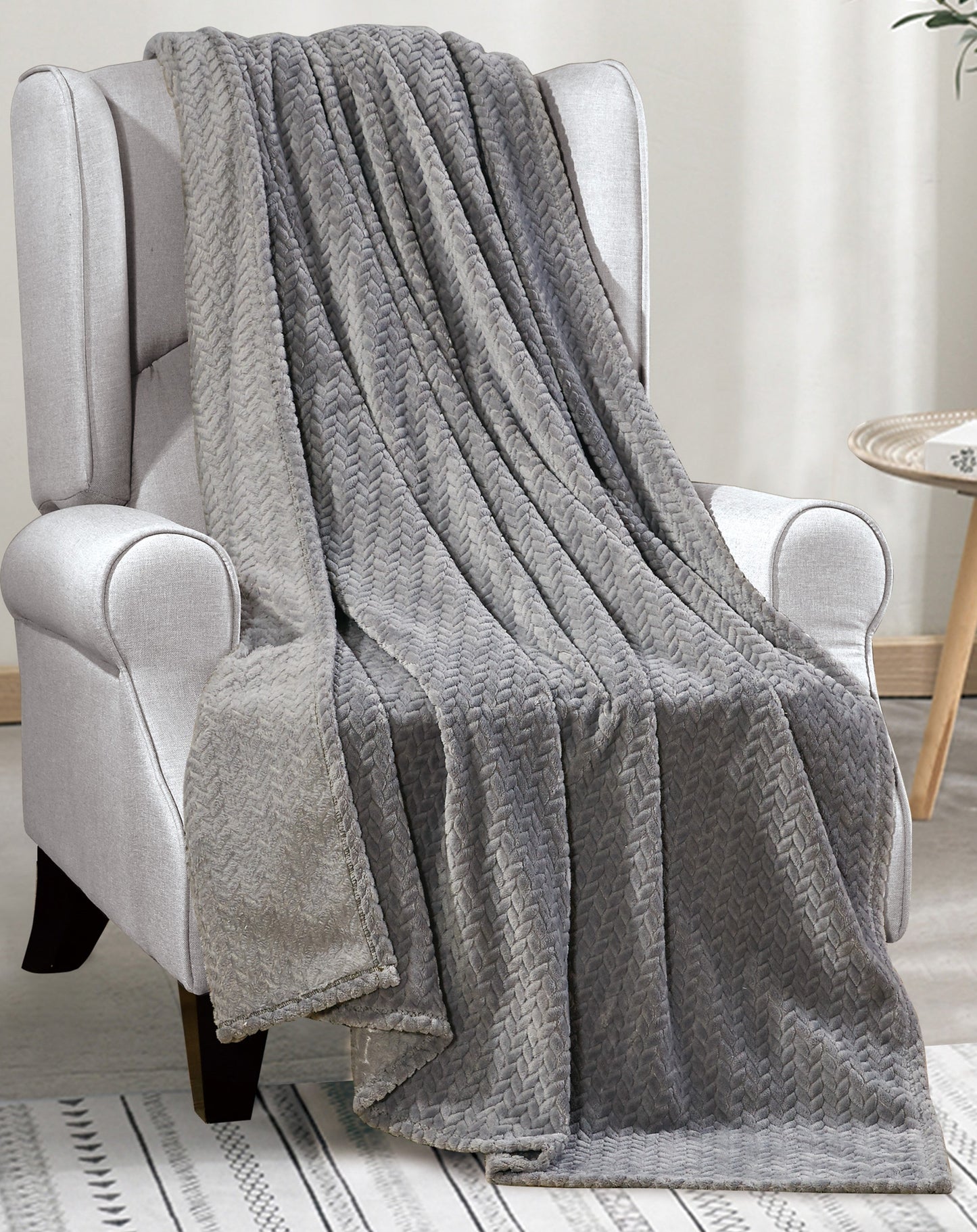 Mocassi Plush All Season Lightweight Throw Blanket - 50 x 60 inches