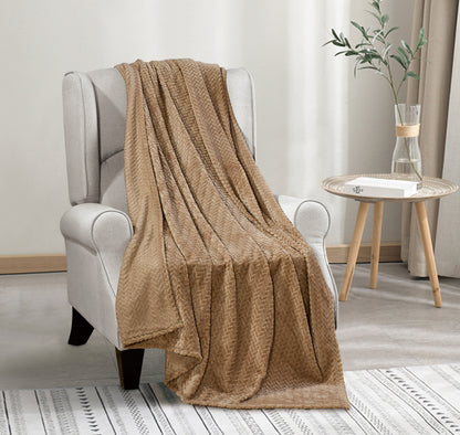 Mocassi Plush All Season Lightweight Throw Blanket - 50 x 60 inches