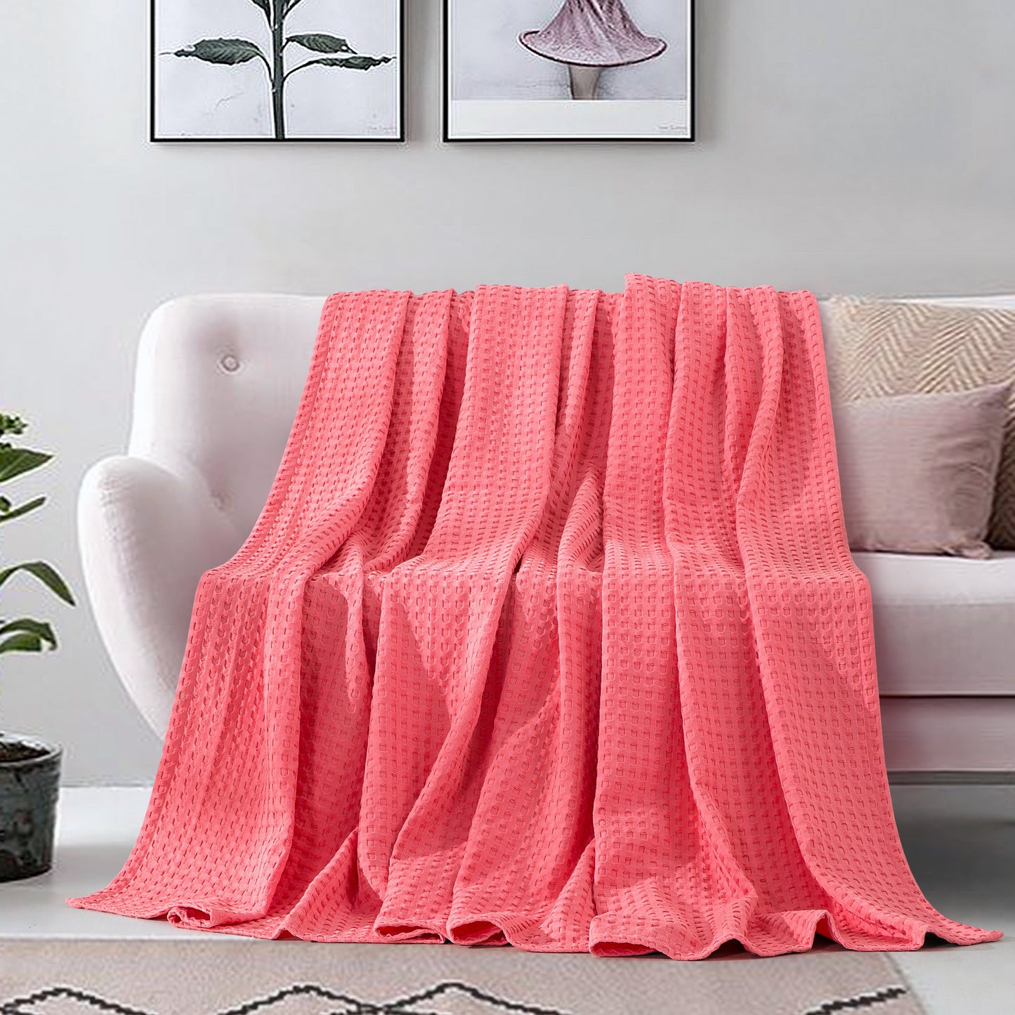 Mocassi Cotton Waffle Blanket