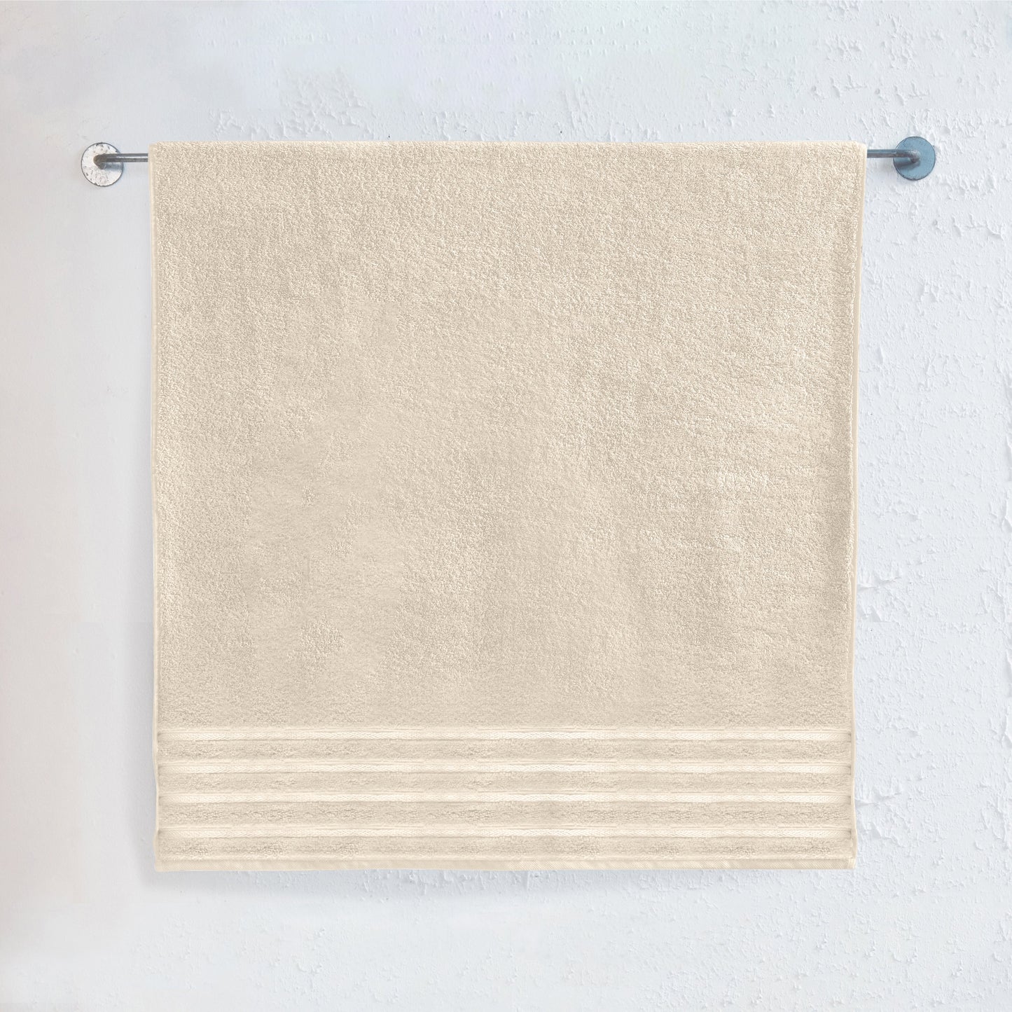 Mocassi 1-Piece Premium Turkish Cotton 4 Lines Stripe Jumbo Towel, 35x 70 inch