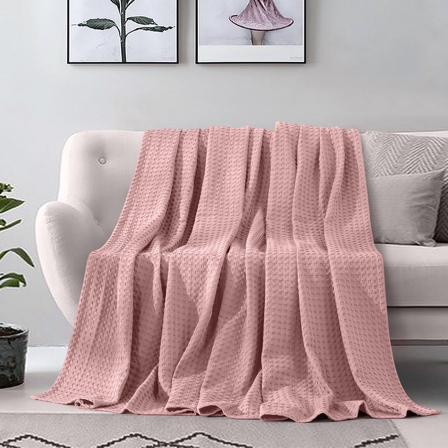 Mocassi Cotton Waffle Blanket