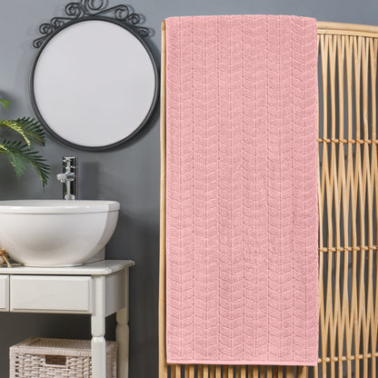 Mocassi 1-Piece Premium Turkish Cotton Braided Oversized Bath Sheet Towel 40 x 80 Inch