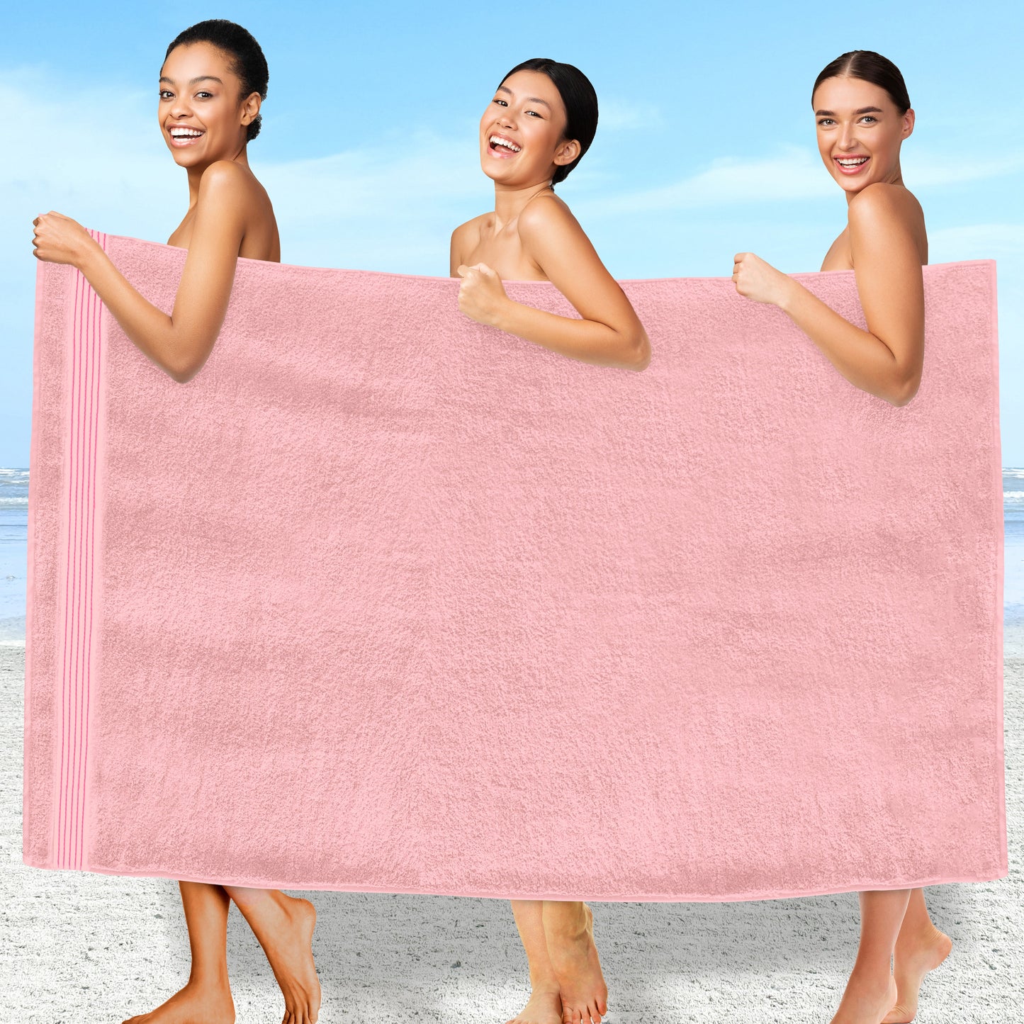 Mocassi 1 Piece Premium Turkish Cotton Oversized Bath Sheet Towel 40 x 80 Inch