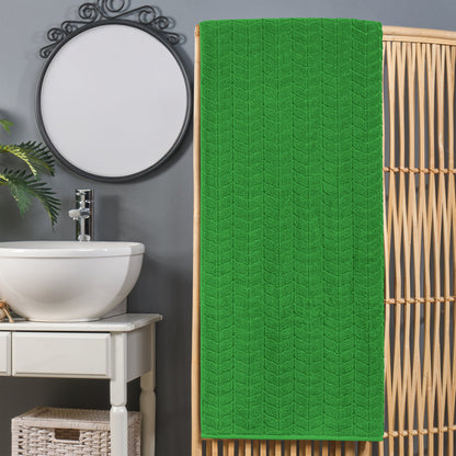 Mocassi 1-Piece Premium Turkish Cotton Braided Oversized Bath Sheet Towel 40 x 80 Inch