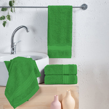 Mocassi 4 Pack Premium Turkish Cotton Hand Towel Set, 16 x 28 inch