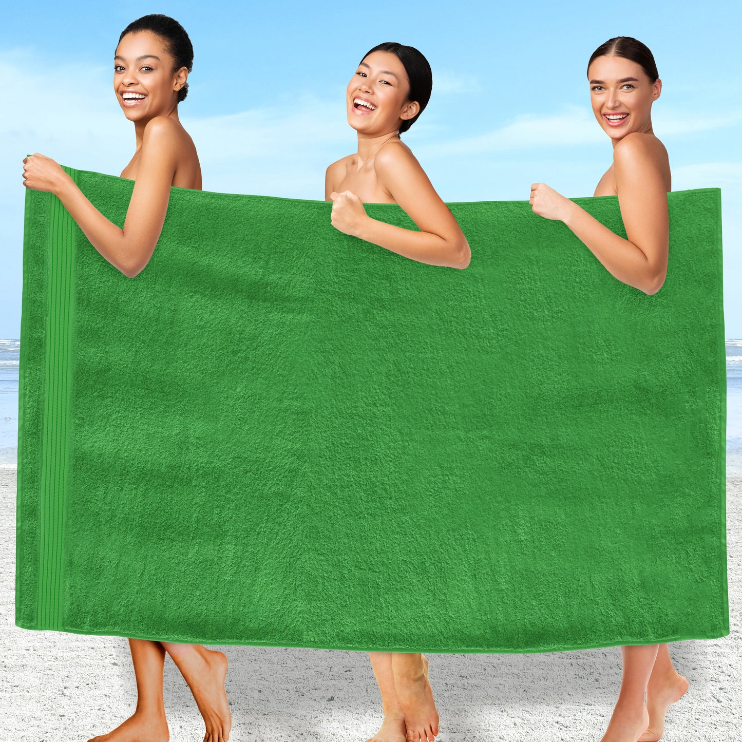 Mocassi 1 Piece Premium Turkish Cotton Oversized Bath Sheet Towel 40 x 80 Inch