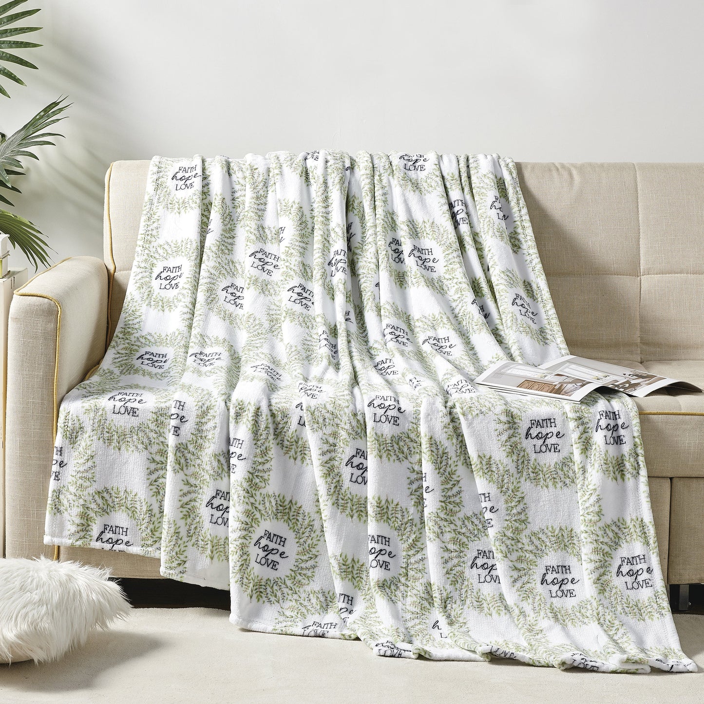 Mocassi Printed Bed or Oversized Couch Blanket - Lightweight for All Season Warmth