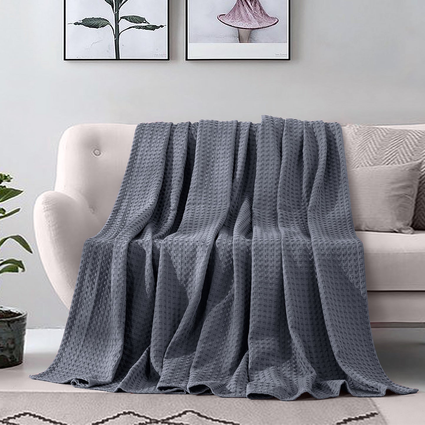 Mocassi Cotton Waffle Blanket
