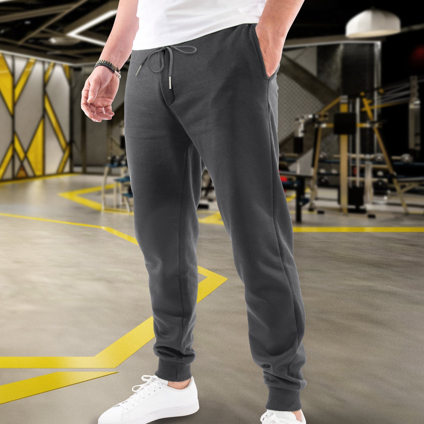 Mocassi Casual Men Cotton Fleece Jogger with Pockets