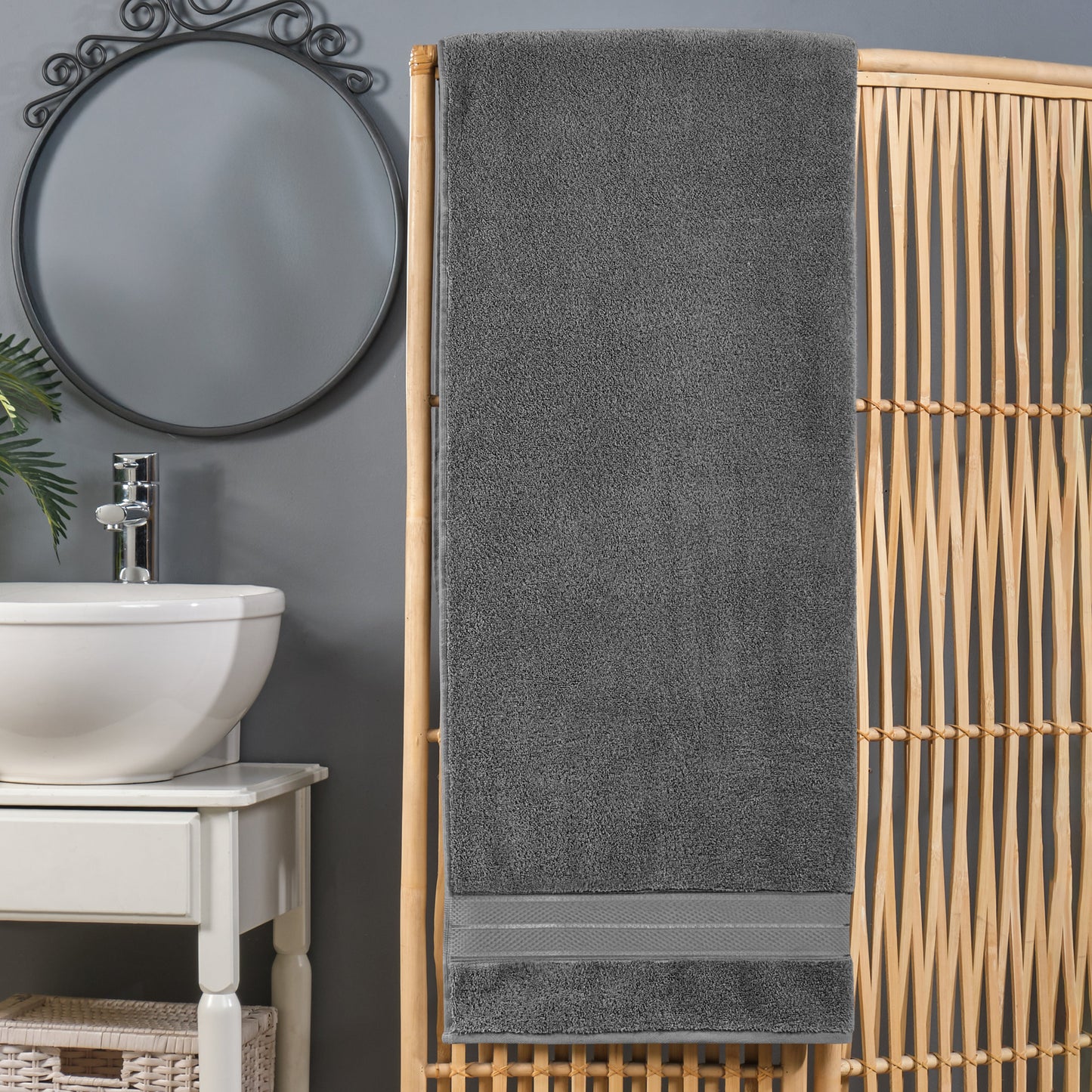 Mocassi 1-Piece Premium Turkish Cotton Three Line Popcorn Oversized Bath Sheet Towel 40 x 80 Inch