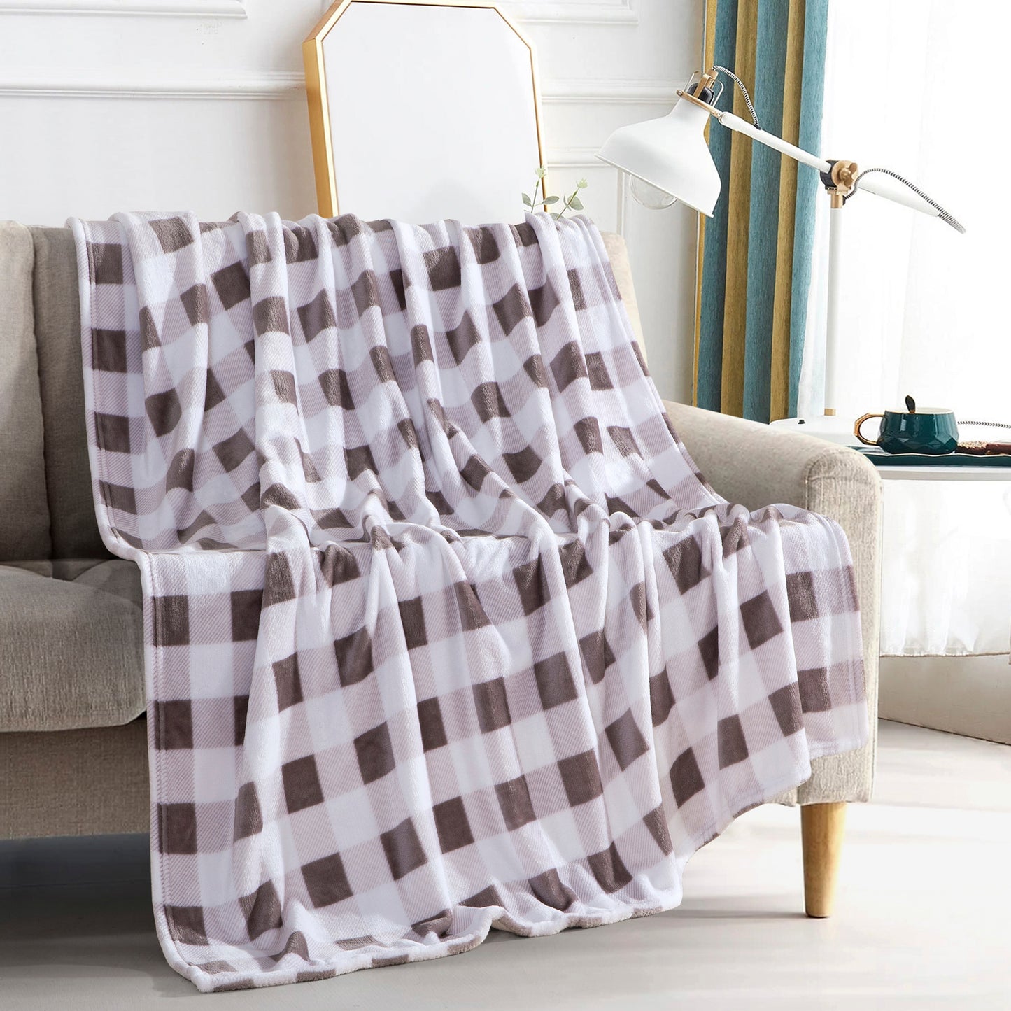 Mocassi Plush All Season Lightweight Throw Blanket - 50 x 60 inches