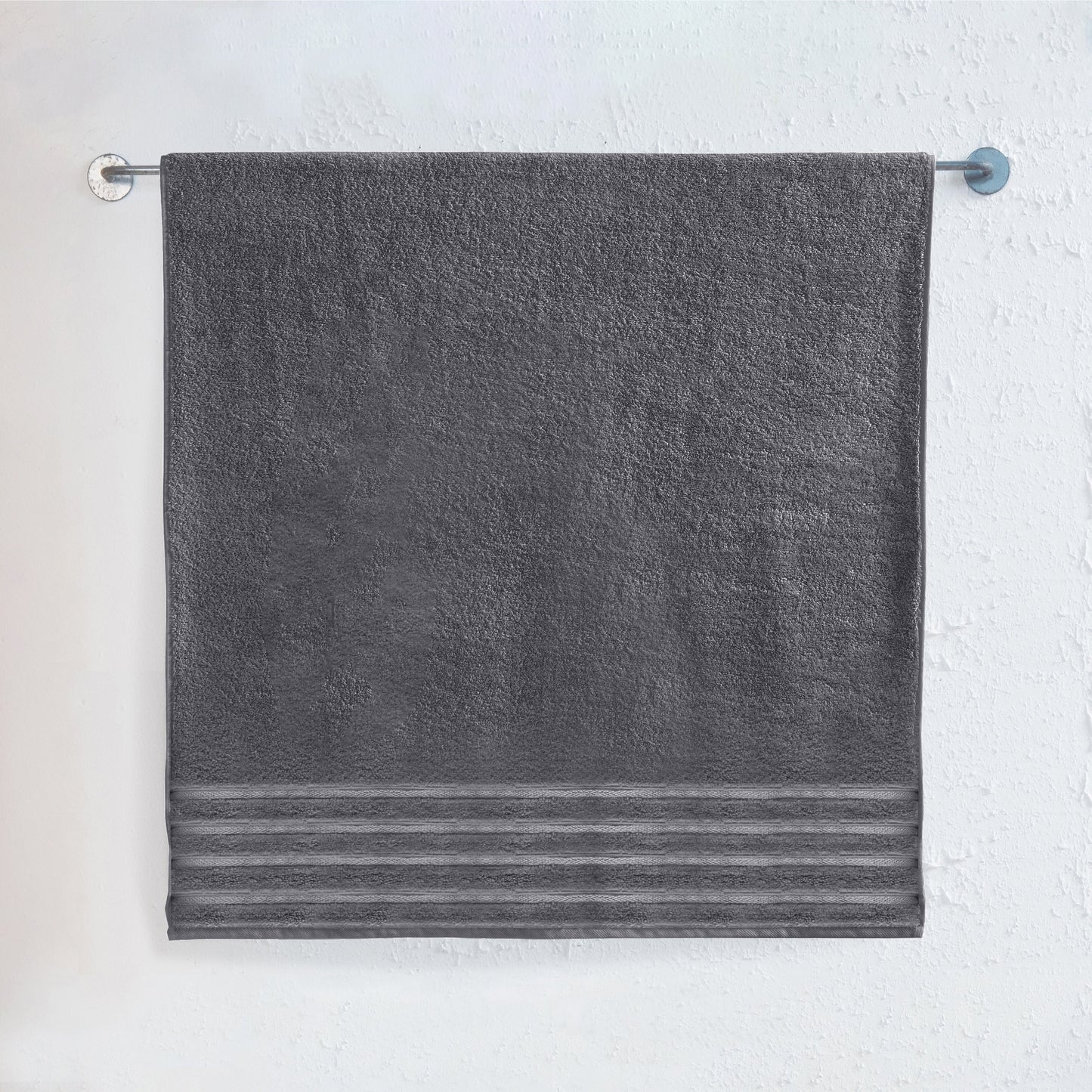 Mocassi 1-Piece Premium Turkish Cotton 4 Lines Stripe Jumbo Towel, 35x 70 inch