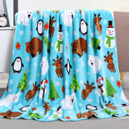 Mocassi Holiday Throw - Velvet Touch Printed Fleece  50 x 60inch.